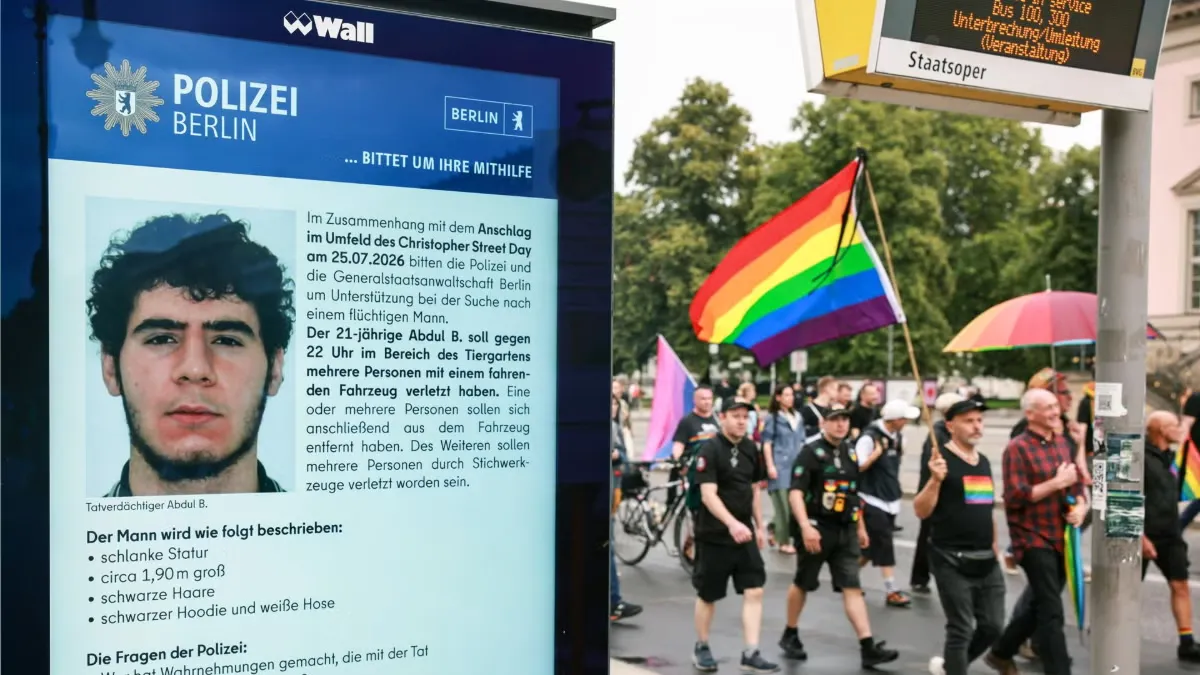 Policía alemana abate al principal sospechoso del atentado durante el Día del Orgullo LGBTI en Berlín
