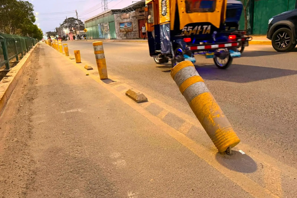 Municipalidad de Sullana aprueba el retiro de ciclovías deterioradas por representar un riesgo para peatones y conductores