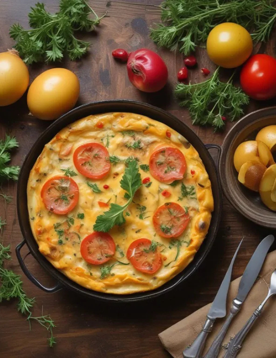 Tortilla Norteña de Cebolla y Tomate